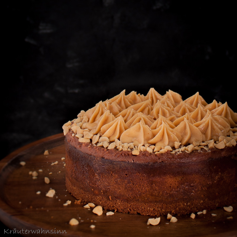 Käsekuchen mit Erdnüssen