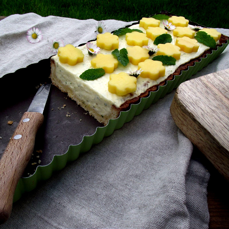 Mango-Frischkäse-Tarte mit Minze
