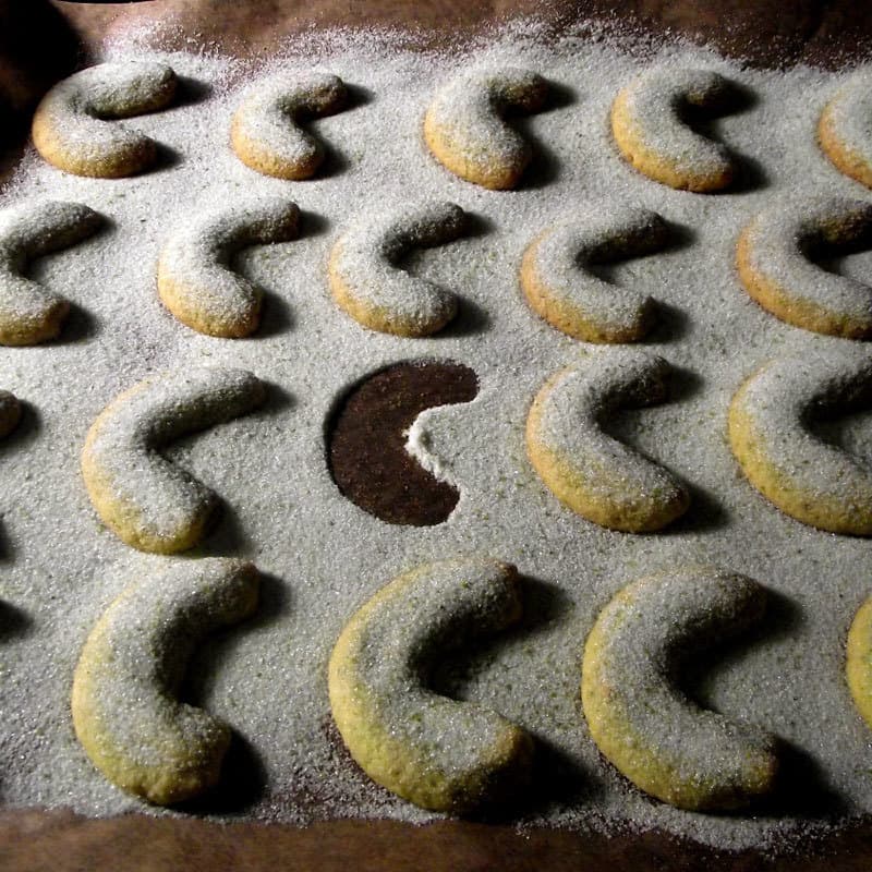 Pistazien-Tonka-Kipferl Pistazien-Kipferl